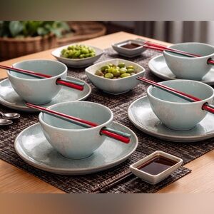 Torre & Tagus Chopsticks Bowl Set NWOT